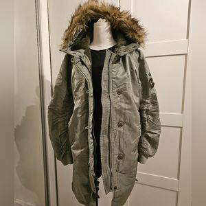 A&F Green Down Coat